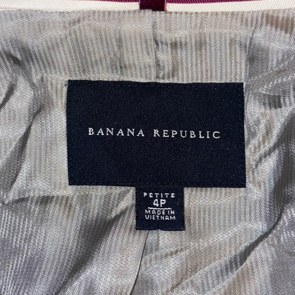 Banana Republic Women’s Gray Wool Blazer Size Petite 4 Office Business Casual - Picture 5 of 6